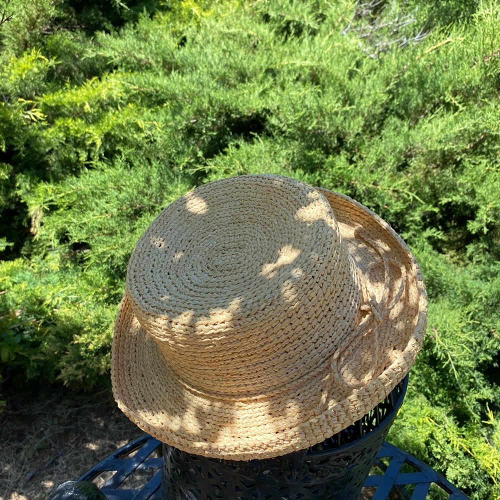 Scala Collection  Peruvian style Woven minimalist brim straw Hat
